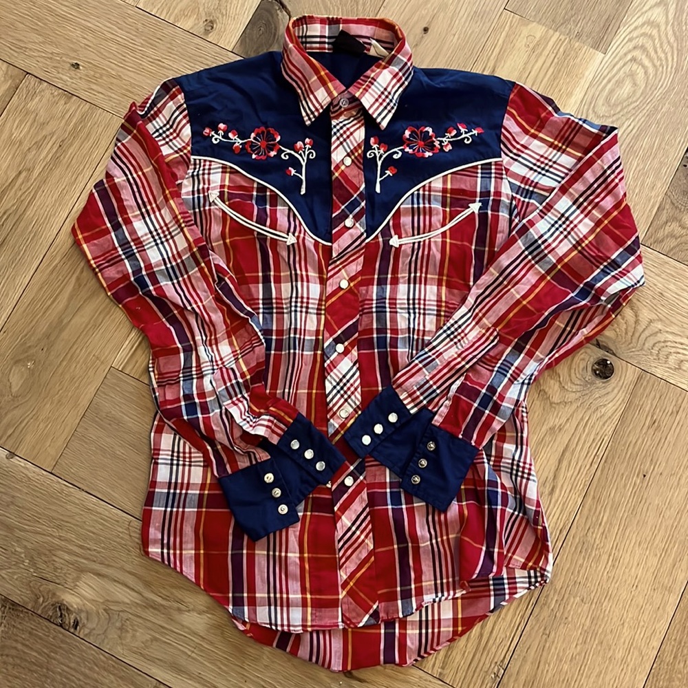 vintage with pearl buttons